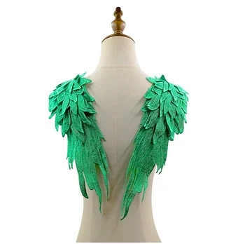 1 Пара/лот, 14 цветов, водорастворимое ожерелье с крыльями Ангела, кружевной воротник, вышивка, кружевная отделка для пошива ткани, кружевная отделка 