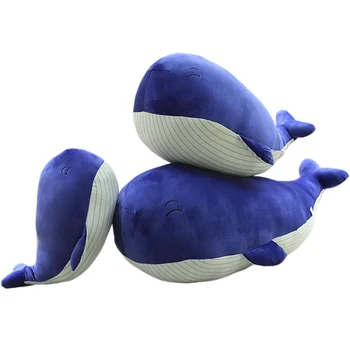 1 шт. Гигантская супер мягкая плюшевая игрушка, подушка с морским животным, синий кит, мягкая игрушка, чучело животного, подарки на день рождения для детей