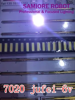100ШТ Оригинальный JUFEI LED 7020 светоизлучающие Бусины Высокой Мощности 1 Вт 6 В 90ЛМ Холодного белого цвета Для Светодиодной Подсветки ЖК-телевизора новый