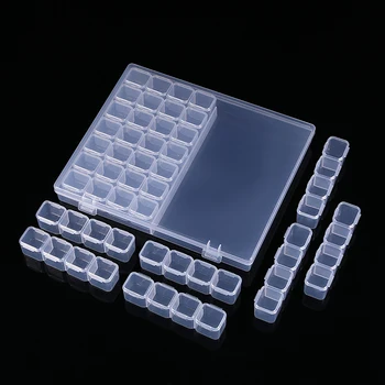 1pc56 регулируемый пластиковый ящик для хранения аксессуаров для ногтей, ящик для инструментов, съемная коробка, независимая сетка, ящик для хранения мелких аксессуаров.