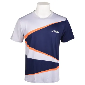 2022 STIGA Одежда для настольного тенниса Мужская Женская Одежда для настольного тенниса С круглым вырезом Спортивная футболка CA-0631