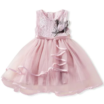 2023 Новое поступление, цветочная пачка для маленьких девочек, пастельно-розовое платье принцессы для выпускного вечера, дня рождения, детская одежда для выступлений