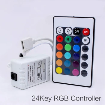 24 Клавиши LED RGB Controller Аксессуары Для Домашнего Освещения DC12V ИК-Пульт Дистанционного Управления для SMD 3528 5050 RGB Led Strip Light Controller