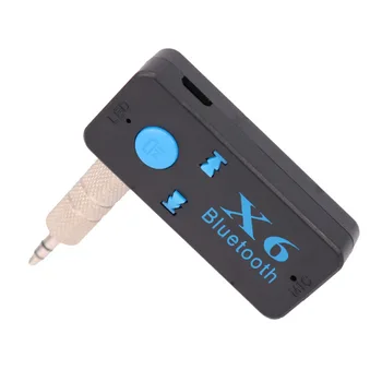3 в 1 Bluetooth-совместимый Беспроводной Адаптер X6 USB-приемник 3,5 мм Аудиоразъем TF mp3 Card Reader Поддержка Микрофонного Вызова Автомобильный Динамик