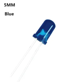 500 шт./лот 5 мм синий светодиодный диод Круглый Рассеянный синий цветной светильник F5 DIP Highlight Новый Оптовый электронный