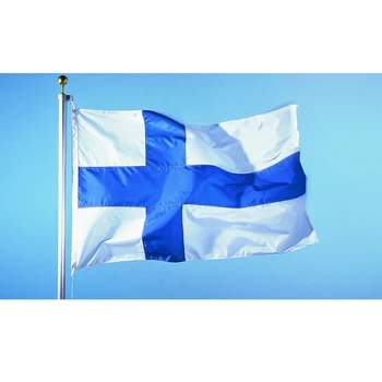 90 * 150 см Флаг Финляндии Полиэстер стандартный Национальный флаг Баннер на открытом воздухе в помещении