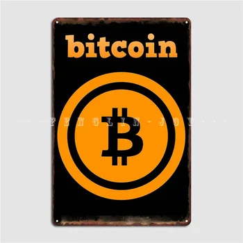 Bitcoin Btc металлическая табличка Плакат Клубный декор стен паб Гараж Забавные жестяные вывески плакаты