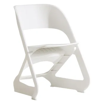 Ins Скандинавский пластиковый стул С простой спинкой Для отдыха Белый Современный обеденный стул Для ресторана Стул с пластиковой спинкой для дома