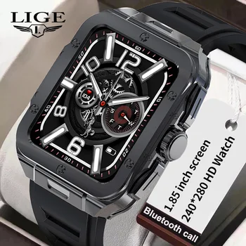 LIGE 2023 Новые Смарт-Часы Мужские С Полным Сенсорным Экраном Спортивные Фитнес IP67 Водонепроницаемые Bluetooth-Звонки Для Мужчин Smartwatch Outdoors Watches