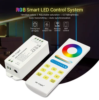Milight RGB RGBW RGB + CCT Дистанционный светодиодный контроллер С автоматической синхронизацией передачи, с возможностью управления приложением с дистанционным управлением 2.4G