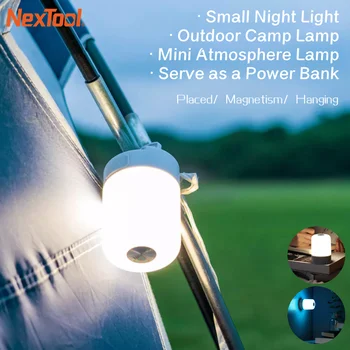 Nextool Многофункциональный светильник Уличная походная лампа Портативный Мини-атмосферный светильник Подвесная аварийная лампа Домашний Магнитный ночник