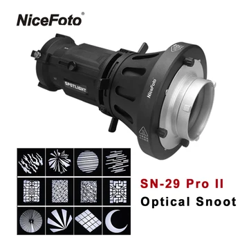 Nicefoto SN-29 Pro II Фокусирует Конический Оптический Конденсатор Snoot Art Special Effects Beam Световой Цилиндр для Вспышки Bowens Mount