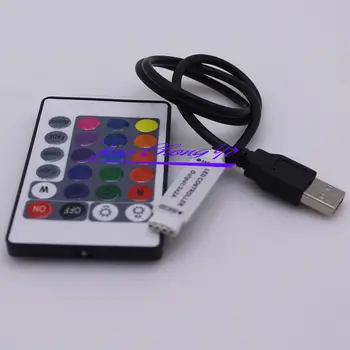 USB RGB контроллер 5V 24V 24Keys ИК-пульт дистанционного управления, светодиодный диммер для 5V RGB Led