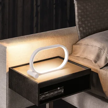 USB-подключаемая лампа, Овальная Акриловая лампа с сенсорным управлением с регулируемой яркостью, современная простая креативная ночная лампа, Прикроватная лампа для чтения, Настольный стол Led