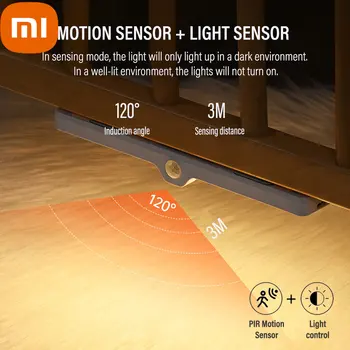 Xiaomi Светодиодная индукционная лампа для человеческого тела, заряжающаяся через Usb, Беспроводной Магнитный ночник с регулируемой яркостью для освещения ящиков шкафа-купе