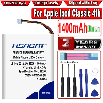 Аккумулятор HSABAT 1400 мАч 616-0206 616-0183 для Ipod Classic 4-го поколения / Фото U2 A1059 20 40 ГБ
