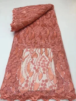 Африканская кружевная ткань с пайетками 2023, Высококачественное кружево, Французский Нигерийский Тюль с вышивкой, Кружевные ткани Для женщин, Свадебная вечеринка