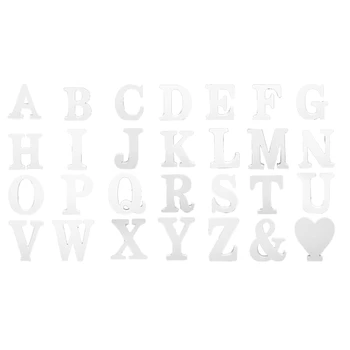 Белый алфавит из 28 предметов для декора столешницы, для свадеб, дней рождения и вечеринок (3,9 дюйма)