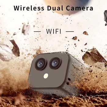 Беспроводная сетевая камера мобильного телефона D3, видеокамера для удаленного двустороннего мониторинга внутренней связи, двойная камера HD 4K Mini Wireless WiFi