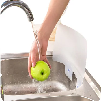 Брызговики для кухонной раковины из 1 шт. с присоской, водонепроницаемый экран для мытья посуды, фруктов, овощей, защита от воды