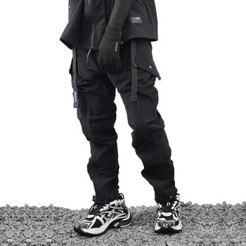 Брюки-карго Whyworks 23ss регулируемой формы из материала dwr с 3d карманами techwear dystopian warcore