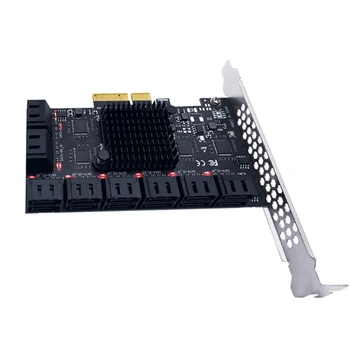 Высококачественный SSD-адаптер PCIe-SATA 3.0 6G с 16 портами, поддерживающий устройства SATA 3.0, Компьютерные аксессуары для домашнего офиса