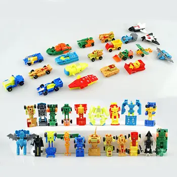 Детские игрушки Набор мини-роботов-трансформеров Игрушечные модели 2 В 1 Деформированный автомобиль Игрушечные роботы Игрушки для детей в подарок