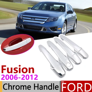 для Ford Fusion SE Sport 2006 ~ 2012 Хромированная Дверная ручка Крышка Автомобильные Аксессуары Наклейки Отделка Набор 4 Дверей 2007 2008 2009 2010 2011