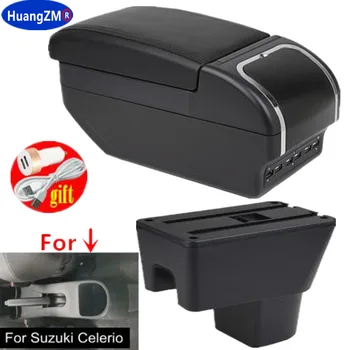 Для Suzuki Celerio Подлокотник Коробка Автомобильный Центральный Подлокотник Для Хранения Cavalier Box подстаканник пепельница USB интерфейс интерьер автомобиля-стайлинг