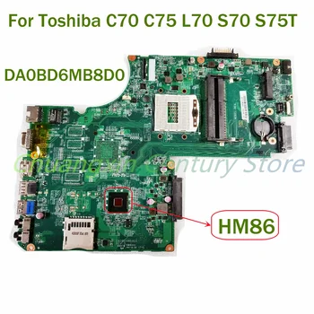 Для Toshiba C70 C75 L70 S70 S75T материнская плата ноутбука Mainboard DA0BD6MB8D0 DDR3 100% полностью протестирована