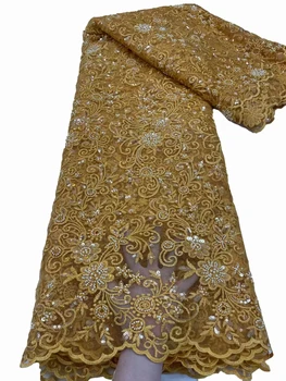 Европейская и американская вышивка, сетчатая ткань с пузырьками, вышивка бисером, нежная ткань для вечернего платья из бисера, пайетки cheongsam, 5 лет