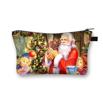 Женская косметичка серии Santa Claus, органайзер Santa Claus, милая мультяшная сумка, сумка для хранения защиты окружающей среды.