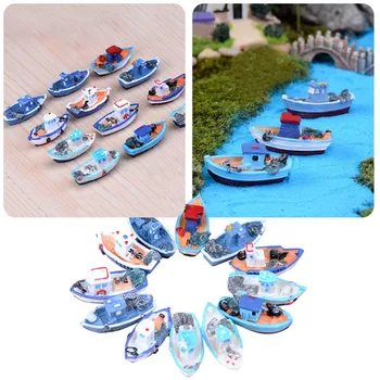 Изящный Орнамент, Миниатюрная модель мини-лодки, Игрушка для рыбалки, Поделки, Украшение для домашнего стола, Орнамент K2so