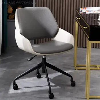 Компьютерное кресло Удобный Сидячий Офисный персонал Подъемный Вращающийся стул Nordic Simple Learning Desk Спинка стула для гостиной Home