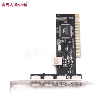 Контроллер PCI USB 2.0, карта PCI с 4 портами, высокоскоростной адаптер со скоростью 480 Мбит/с