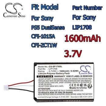 Кэмерон Китайско 1600 мАч Литий-ионный Аккумулятор 3,7 В для Sony Серии PS5 DualSense CFI-1015A CFI-ZCT1W Номер детали LIP1708