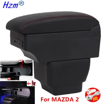 Левая правая сторона для MAZDA 2 Коробка для подлокотника Mazda 2 Mazda Demio Коробка для подлокотника автомобиля Детали интерьера usb-накопитель автомобильные аксессуары