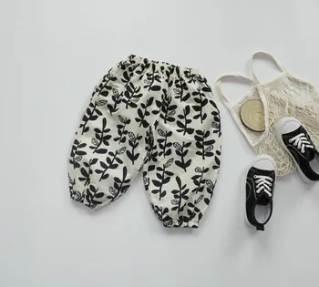 Летние детские штаны-фонарики с принтом 2020 года, одежда для малышей в корейском стиле, брюки унисекс от комаров