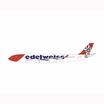 Литье под давлением В масштабе 1:400 11749 Edelweiss Aviation A340-300 Имитация Модели Самолета Из Металлического Сплава Личная Коллекция Орнамент Подарок