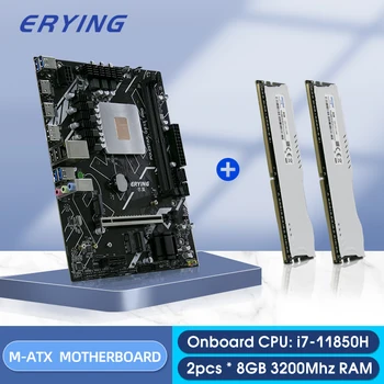 Материнская плата ERYING Gaming PC с встроенным процессором i7 11850H SRKT4 (БЕЗ ES) 2,5 ГГц + 2 шт. оперативной памяти 8 ГБ 3200 МГц В комплекте