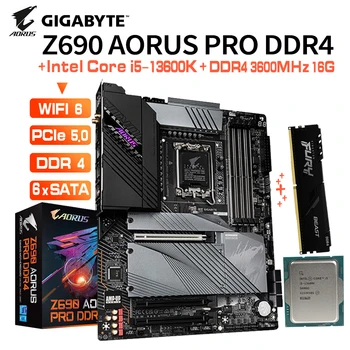 Материнская плата Gigabyte Z690 AORUS PRO DDR4 + процессор Intel Core I5 13600K + Kingston DDR4 3600MHz 16G RAMs Mainboard CPU Kit i5 WIFI 6