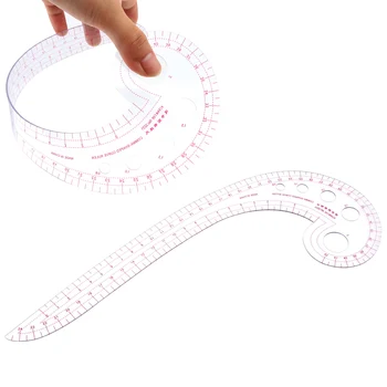Многофункциональная изогнутая Мягкая пластиковая линейка для швейных инструментов, линейки в форме запятой, измерительные инструменты