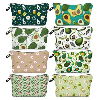 Модные сумки-косметички с авокадо, водонепроницаемые маленькие косметички для женщин, Многофункциональный набор туалетных принадлежностей для хранения, сумки на молнии