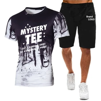 Мужская высококачественная футболка с принтом Splash Ink, случайный бренд, мужские спортивные футболки Mystrey с короткими рукавами, мягкий мужской комплект уличной одежды
