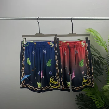 Мужские брюки, повседневные пляжные шорты в стиле хип-хоп харадзюку, гавайские шорты, уличная одежда с праздничным модным принтом, уличная одежда Masculino