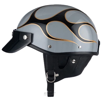 Мужской мотоциклетный шлем Мотоциклетные шлемы для бездорожья Мотоциклетный открытый ретро-шлем для лица Мотоциклетный шлем Женский гоночный велосипед