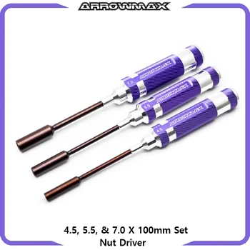 Набор отверток ARROWMAX 4,5, 5,5, 7,0 X 100 мм, фиолетовые Ручные инструменты для радиоуправляемого инструмента