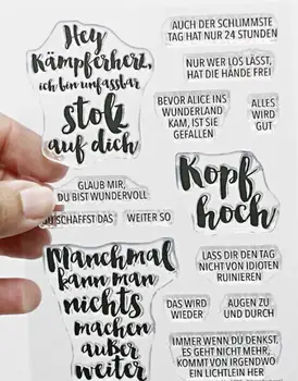 Немецкий прозрачный силиконовый штамп/ печать для скрапбукинга своими руками/фотоальбома Декоративные прозрачные штамповые листы A2090
