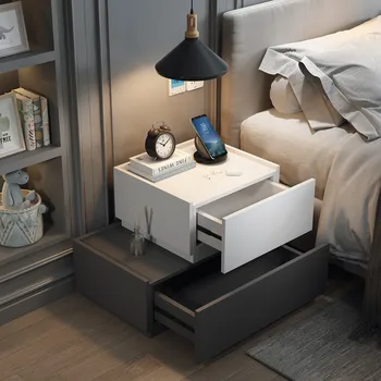 Новая спальня креативный шкафчик для хранения вещей в маленькой квартире современный минималистичный прикроватный столик легкий роскошный стиль