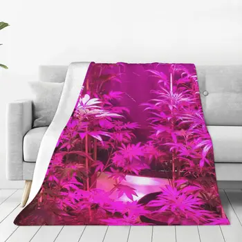 Одеяла из листьев марихуаны, фланелевые забавные дышащие одеяла для кровати, дивана, осень/зима